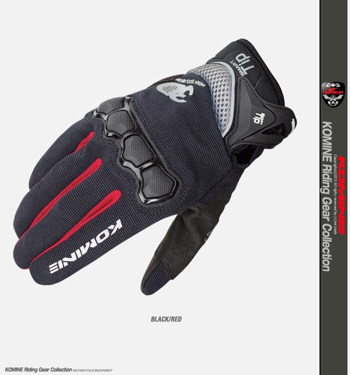 Komine GK-162 GK 162 3D Protective Mesh Gloves Motorbike BMX Bike Off Road Glove