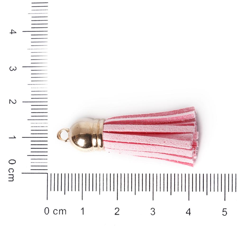 10 stuks vintage leren kwastjes, franje, spikes voor zelfgemaakte sleutelhangers, telefoon kwastjes, handgemaakte oorbellen, sieradenaccessoires: Roze