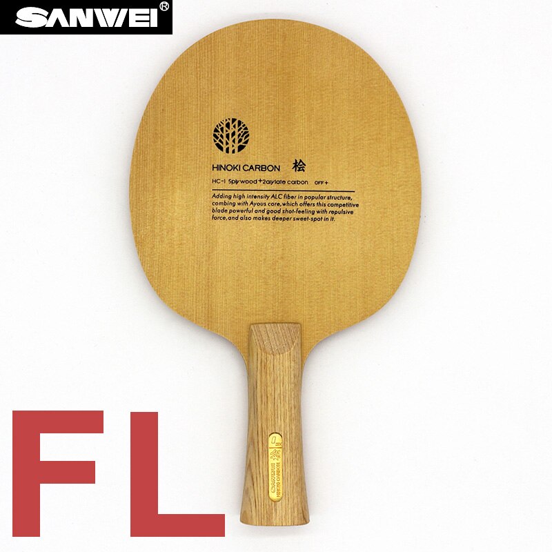 SANWEI HC1S Hinoki ALC Carbon Table Tennis Blade/ ping pong blade/ table tennis bat: FL