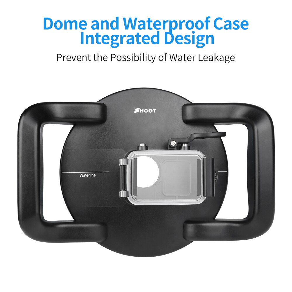 Couvercle de boîtier de plongée étanche à double Port dôme avec gâchette pour accessoires d'objectif de caméra d'action DJI Osmo
