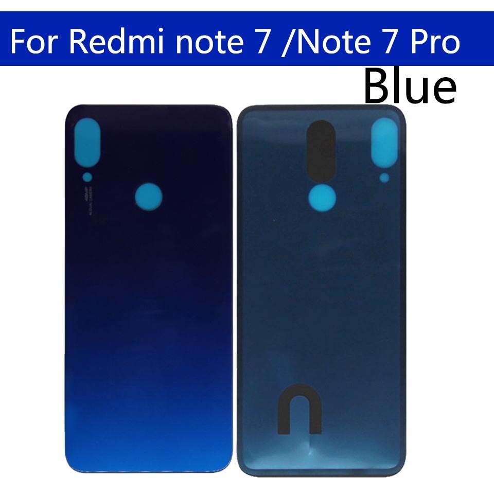 Para xiaomi redmi nnote 7 pro bateria de volta capa painel vidro porta traseira habitação caso substituição do escudo