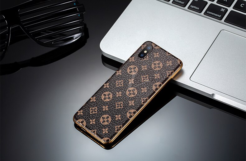 Ultra-Dunne Metalen Frame Lederen Back Cover Kleine Mobiele Telefoon Bluetooth Dialer Dual Sim-kaart Kinderen Telefoon Touch Key trillingen: standard / Coffee LV