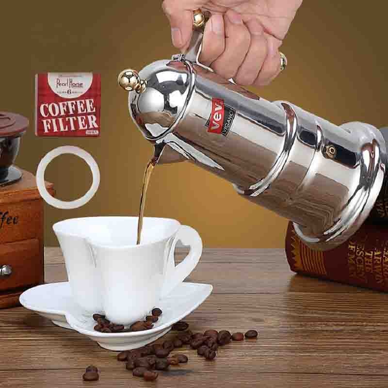 Z30 Stainless Steel Coffee/Mocha Pot Italian Mocha/Espresso/Latte Percolator Drink/Kitchen Tool Cafetiere Stovetop Coffee Maker