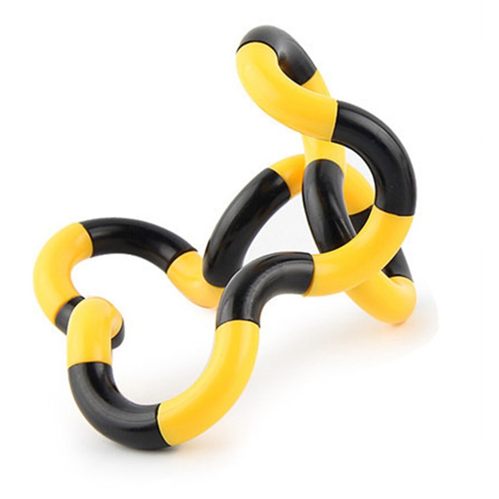 1pz Variabile Corda Attorcigliata Plastica Neutro Cerchio Intrecciato Spago Giocattoli per Bambini di Età di Sfiato di Decompressione Giocattolo Tocco! Tocco! Tocco!: giallo nero