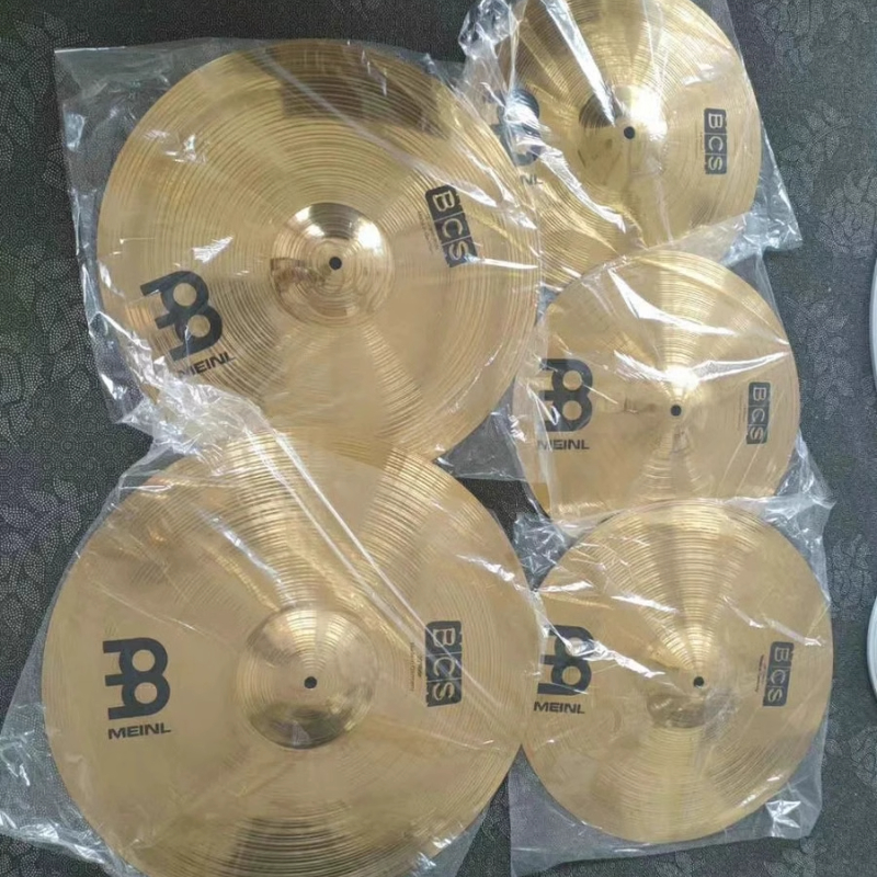 Platillos de tambor Material de aleación de latón acústico Juego de 5 piezas 4 tenedores Tambor de jazz Batería de percusión Instrumentos musicales Entretenimiento