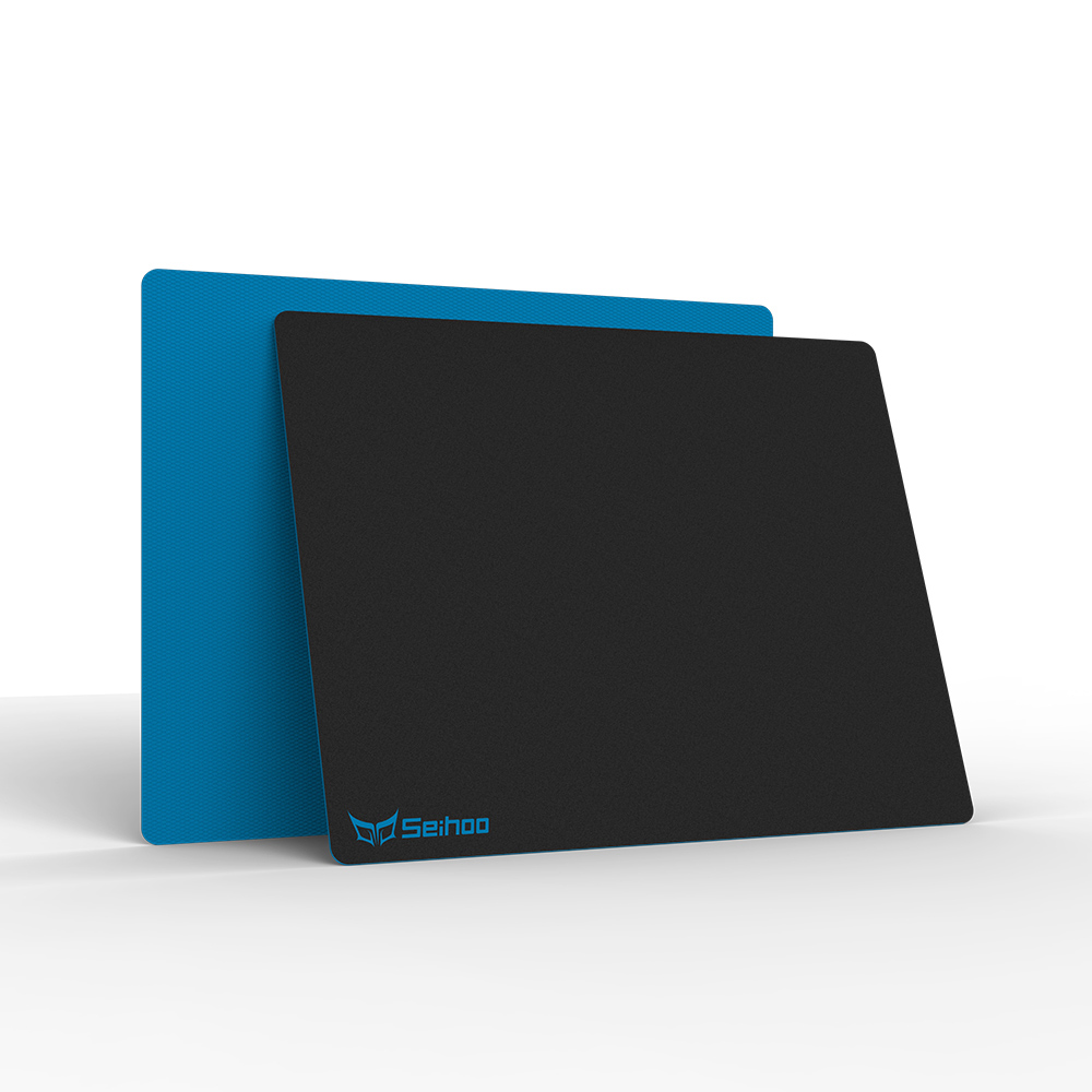 Matte Resin surface Mouse Pad Semi-hard Smooth Mousepad Soft Silicone Anti-slip Bottom Mat for Computer Games Precision Control: Blue 296x236