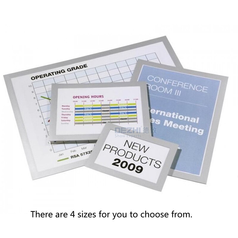 210x297mm PVC Magnetic Office Badge Indoor Wall Mount Sign Holder Display INFO Poster Door Sign