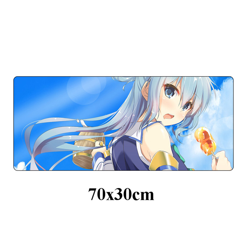 Large 70x30cm Japan Anime Konosuba Mouse Pad Laptop Desk Mouse Mat Locking Edge Rubber Computer Speed Gamer Gaming Mousepad: NO.10