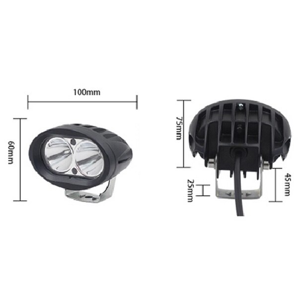 YnGia Motorcycle Led Spotlights, 2PCS Motorfiets Mistlampen Met Waterdichte Schakelaar, Witte Universele Led Extra Verlichting Koplampen 12V 24V voor Motor Scooters Vrachtwagen Auto Boot