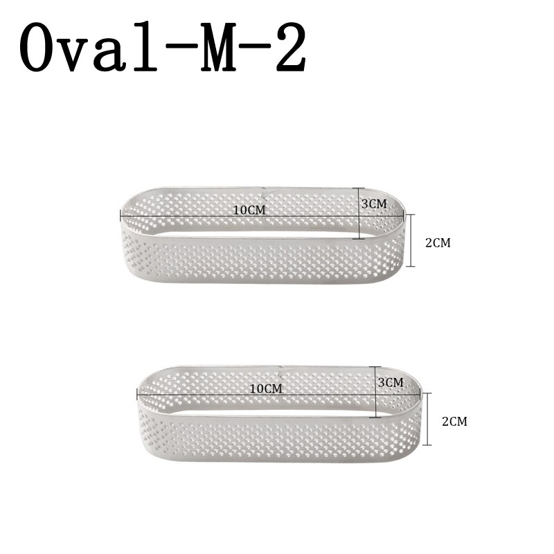 SHENHONG Oval Tartlet Molds French Dessert Mousse Fruit Pie Tart Ring Quiche Cake Mold au Citron Tarte Tatin Cheese Pan: Size M 2 Pieces
