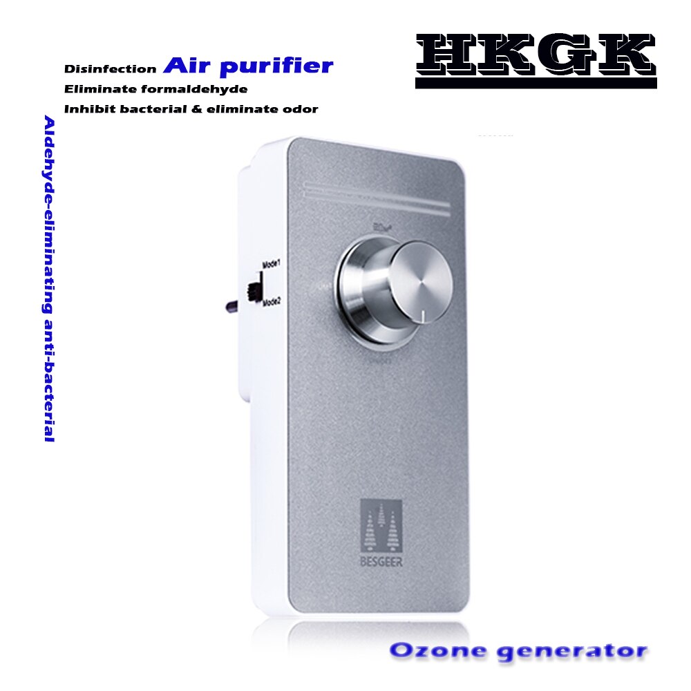 Generador de ozono con enchufe de la UE de 220V, esterilización interior y purificador de aire de eliminación de formaldehído, dos opciones de modo de trabajo