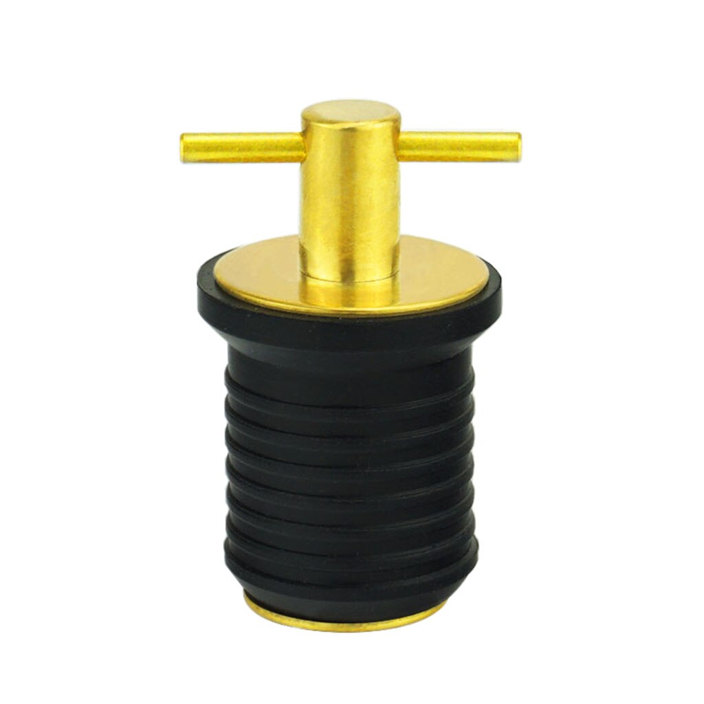 Tapón escurridor para Garboard de barco marino, tapón de rosca para orificio de 1 pulgada, latón y goma