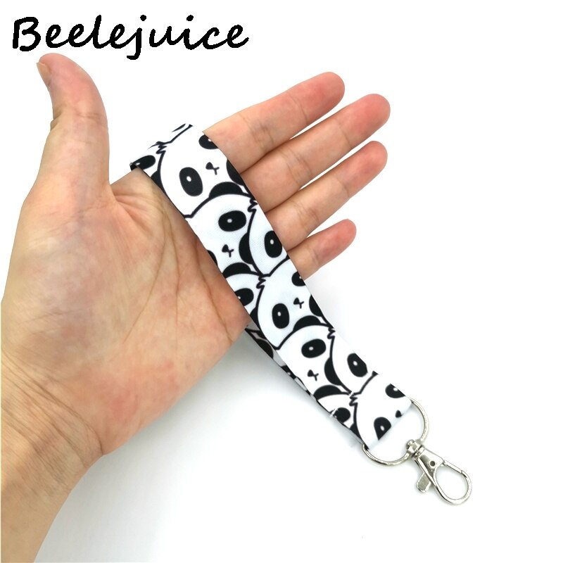 Panda Mobiele Telefoon Lanyard Voor Sleutels Id-kaart Pass Gym Usb Badge Houder Diy Hang Rope Tags Strap Hals Lanyards: 1