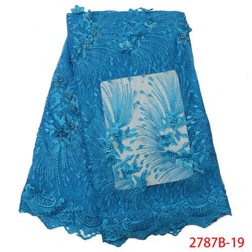 Tissu africain en dentelle, Tulle de , broderie française,: Picture 19