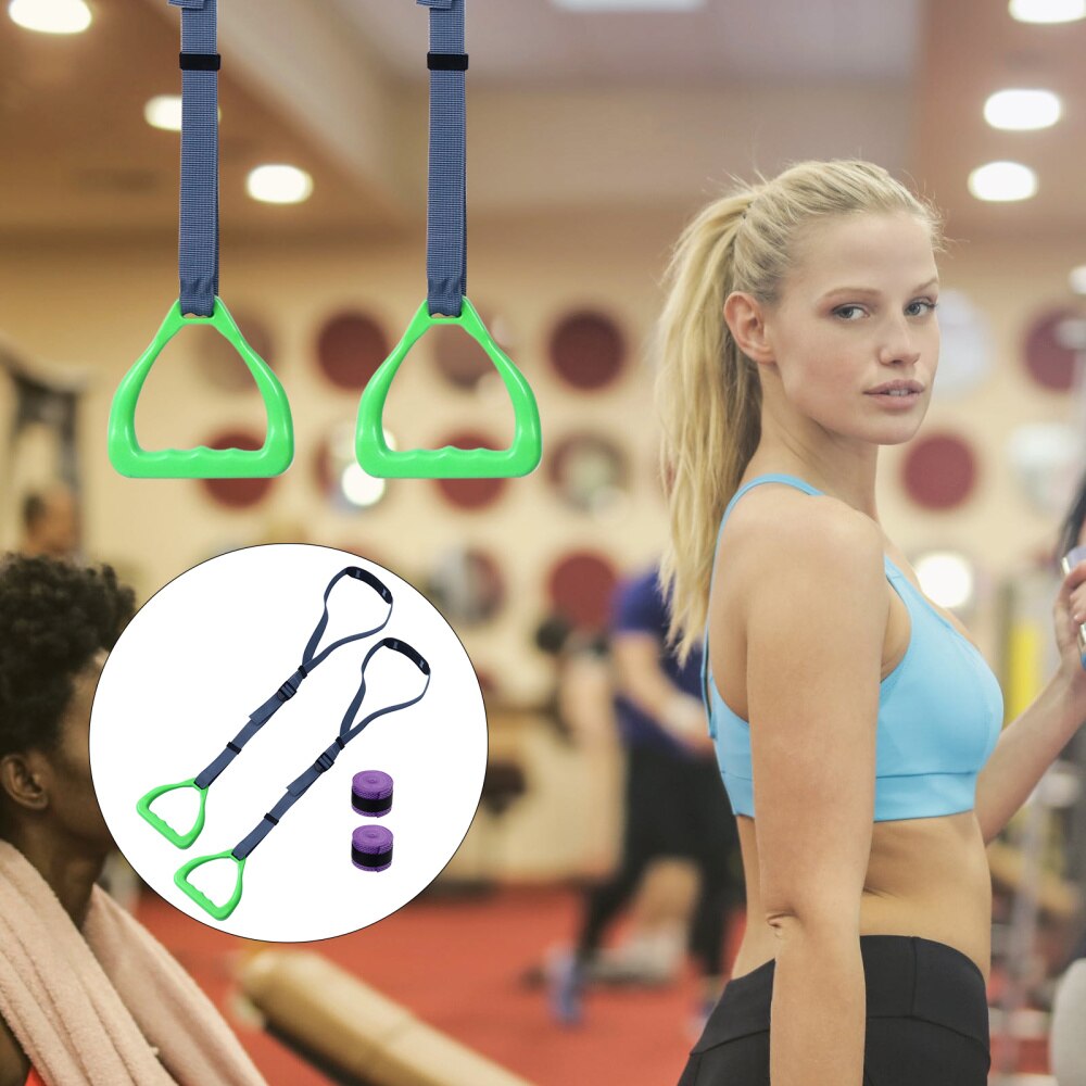 Fitness Handles - Gymnastic Rings Pull-Up Grips - Non-Slip Exercise Equipment Set