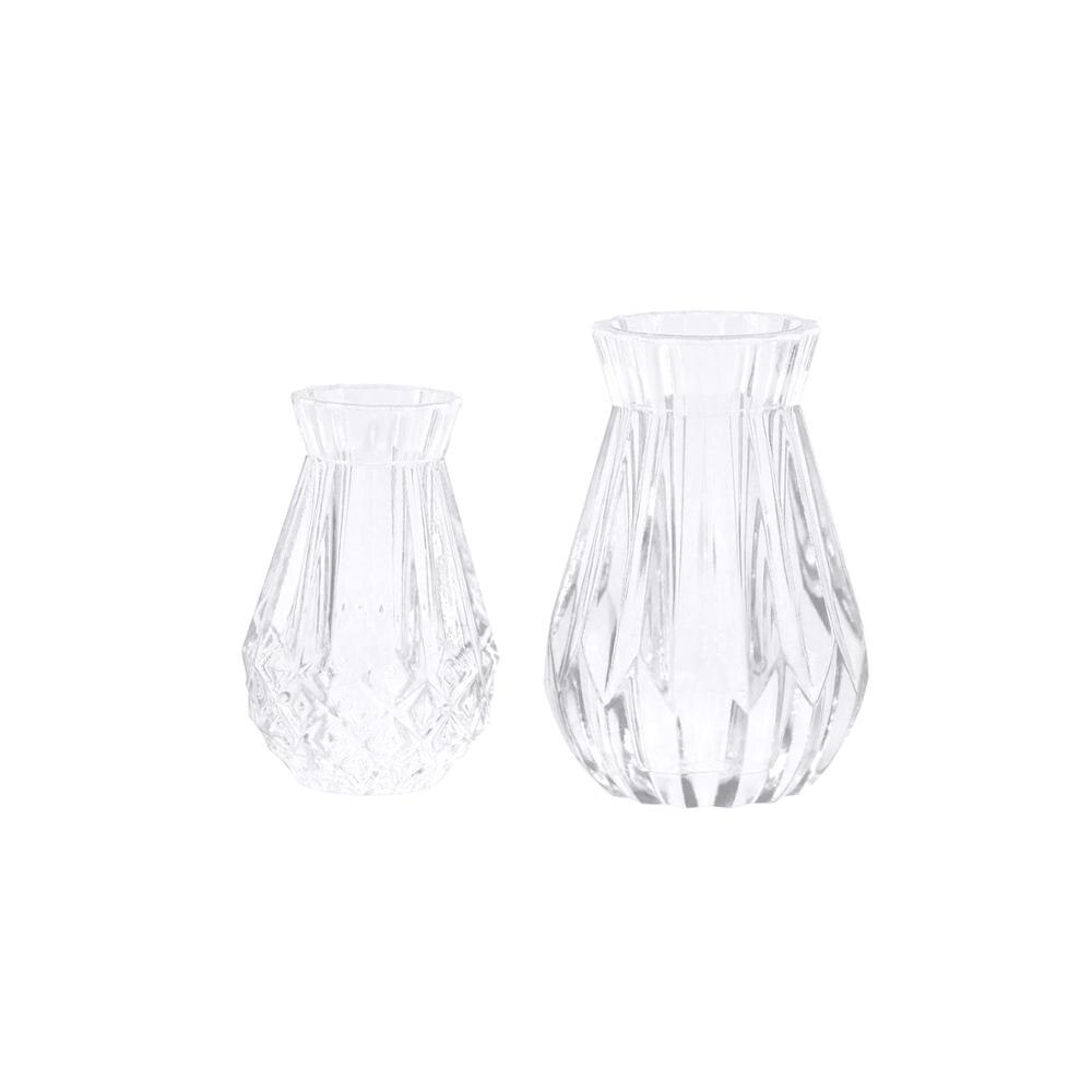 1:12 mini model dukkehus gennemskinnelig og smuk vase: Hvid