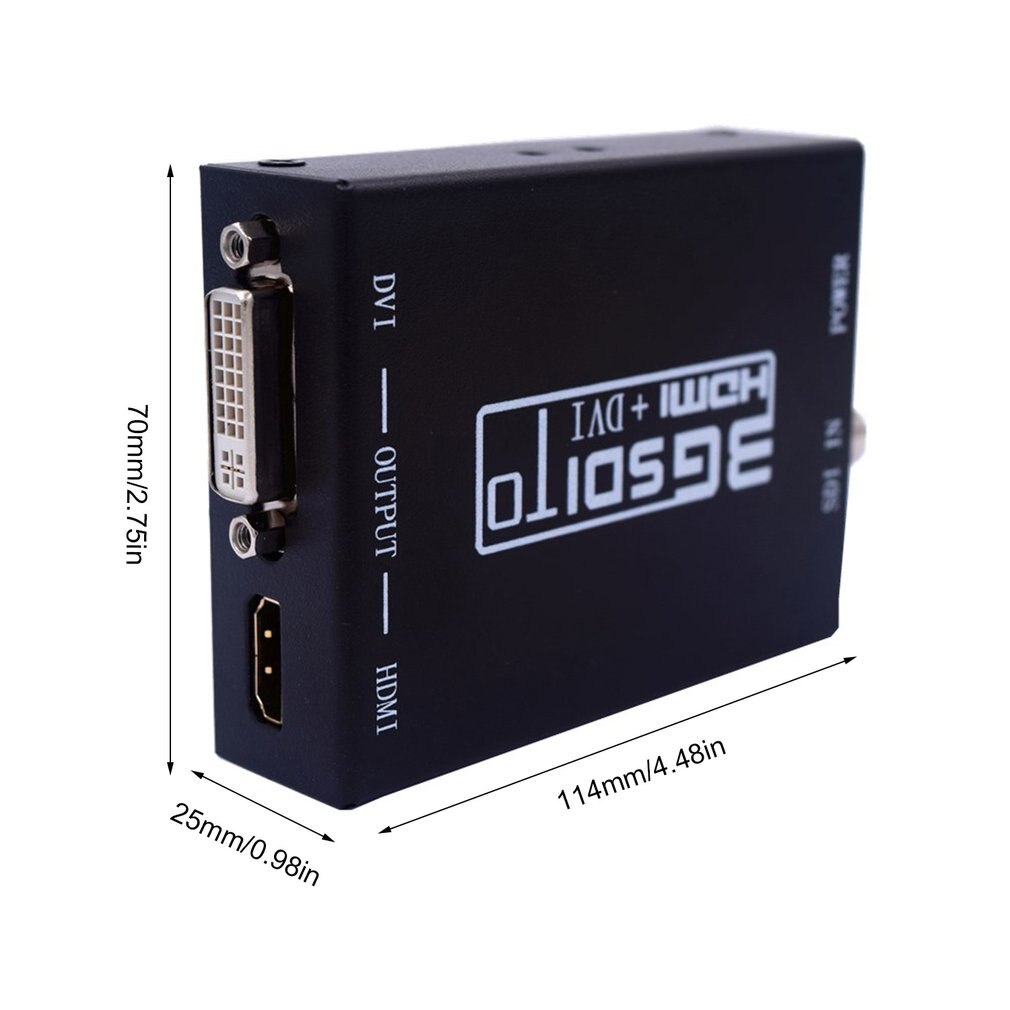 3G SDI zu HDMI + DVI Konverter Ermöglicht SD-SDI HD-SDI und 3G-SDI Signale Gezeigt auf HDMI und DVI Displays mit Power Adapter