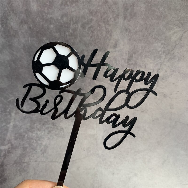Double-layer Football Theme Cake Decoration Theme Boy Happy Birthday Cake Topper Party Supplies Kids Favors Baby Shower