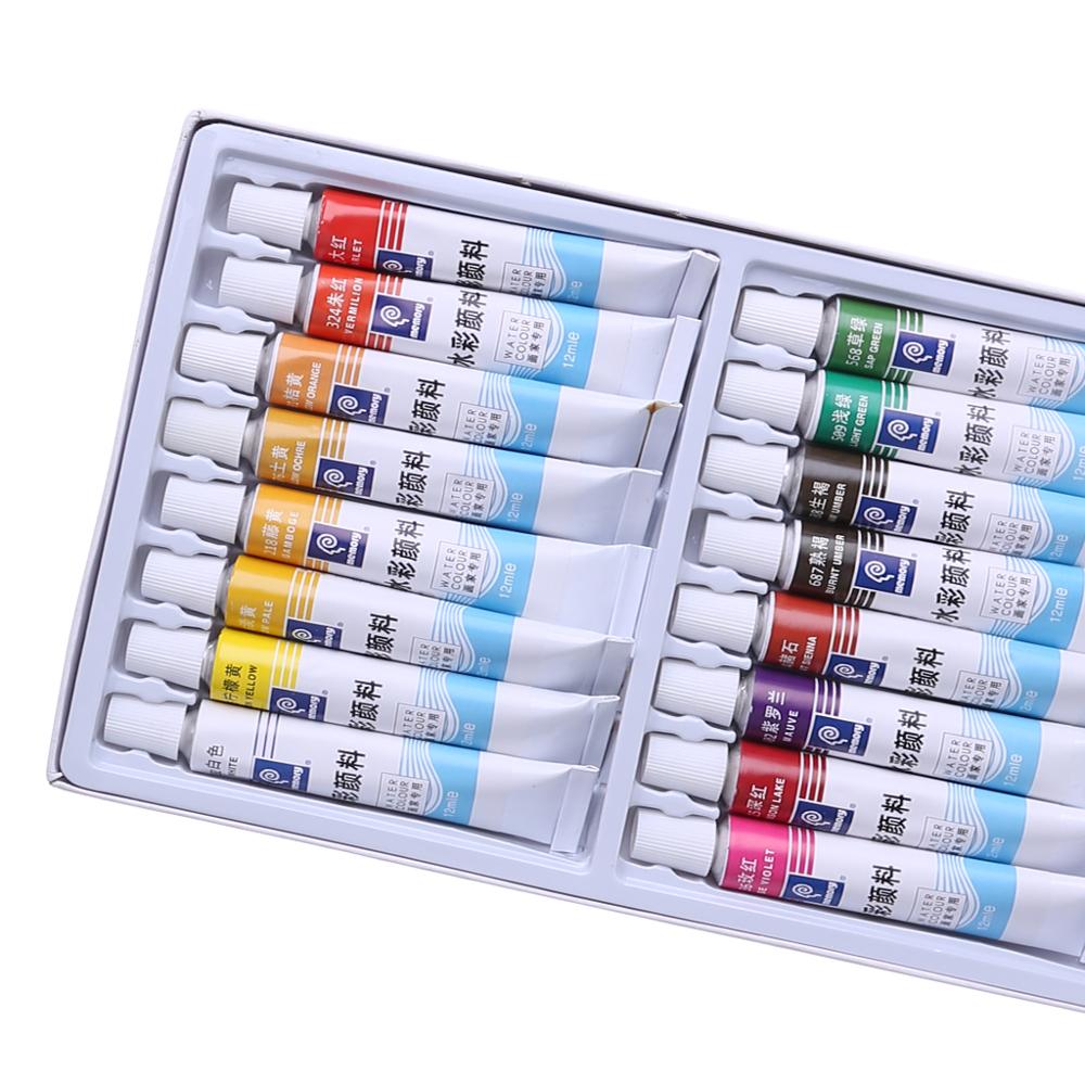 12ml 12/24 farver akrylmaling sæt håndmalet væg maling rør kunstner tegne maleri pigment