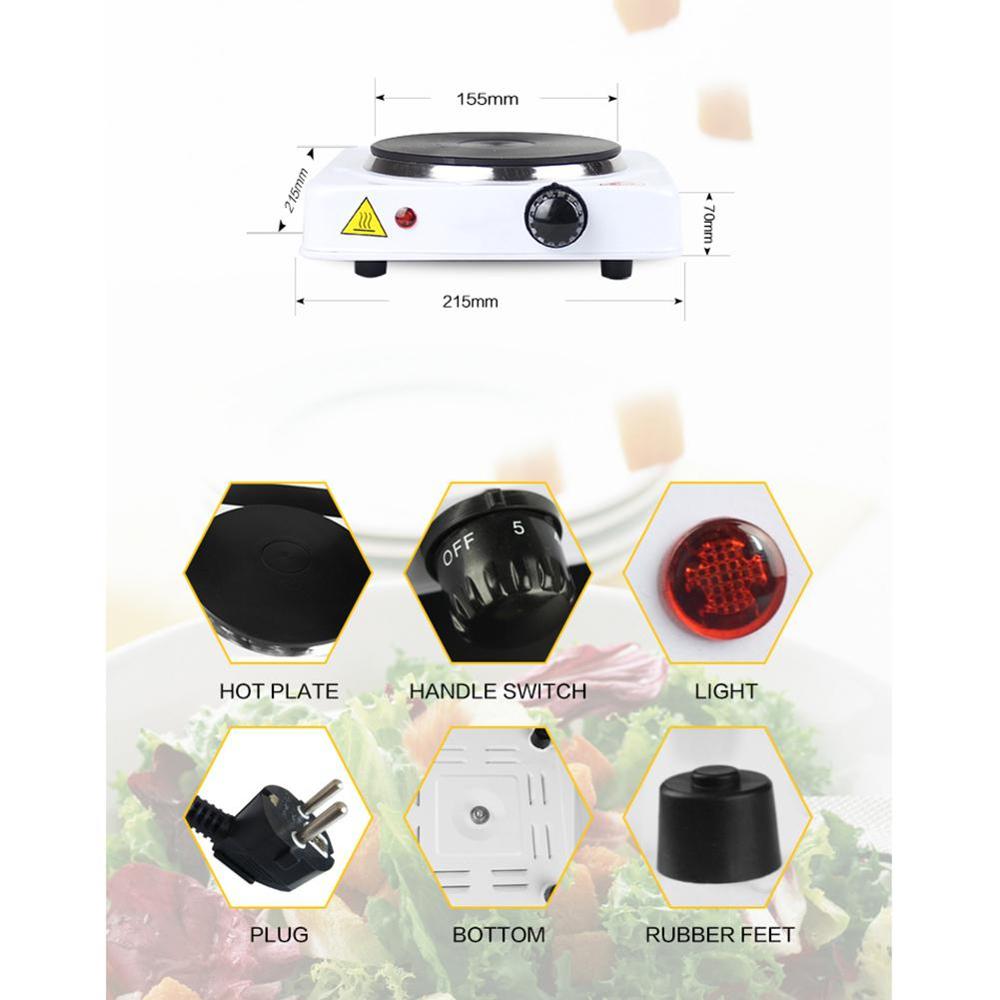 1000w Plates for Cooking, Electric Single Burner,Stainless Steel Plate for Kitchen