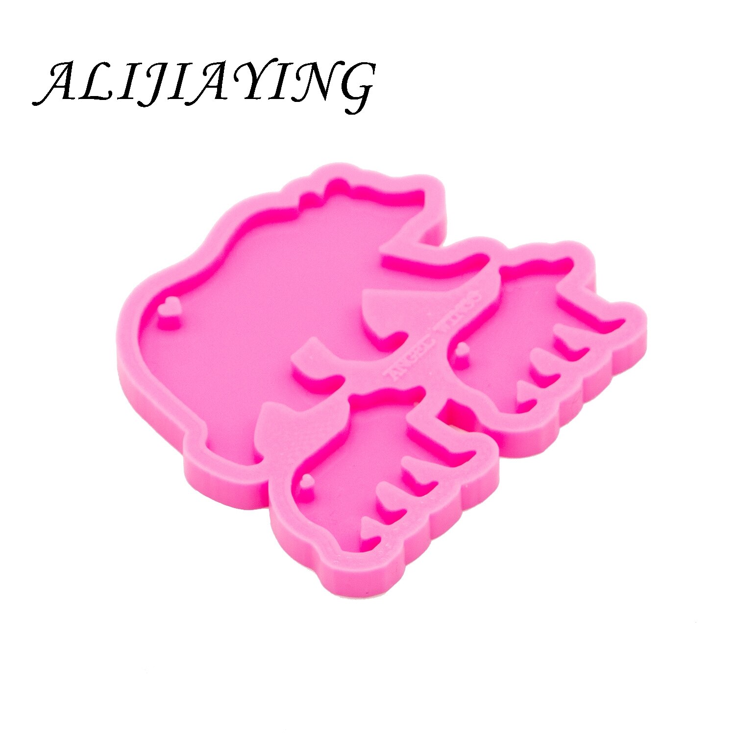 Moldes de silicona con forma de oso para madre/bebé, molde para llavero de resina epoxi artesanal, bricolaje, familia de osos brillantes, llaveros, joyería colgante DY0274