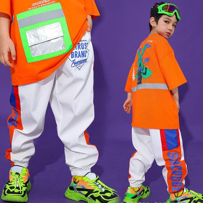 Kids Hip Hop Dansen Kleding Outfits Oversize Tshirt Tops Jogger Broek Jongen Meisjes Jazz Dans Kostuum Kleding Street Wear