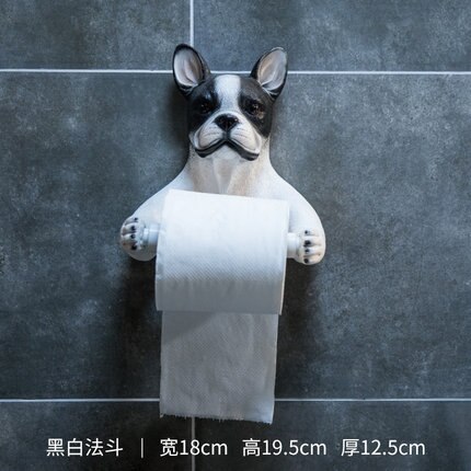Toiletrulleholder sød kat vovsepapirholder badeværelse vægmonteret rullepapirkasse: F