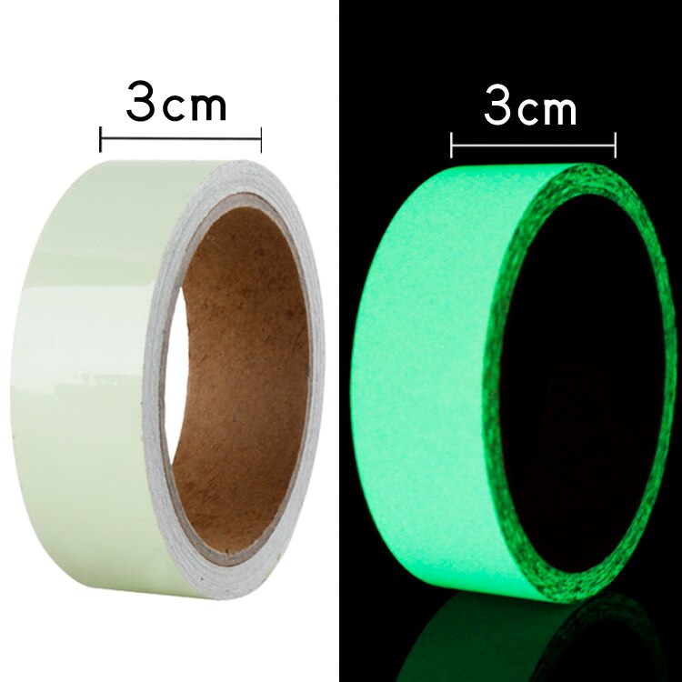 3M Glow In Dark Luminous Tapes Night Vision Wall Sticker Self Adhesive Fluorescent Safety Warning Tape Emergency Stickers: Width 3cm