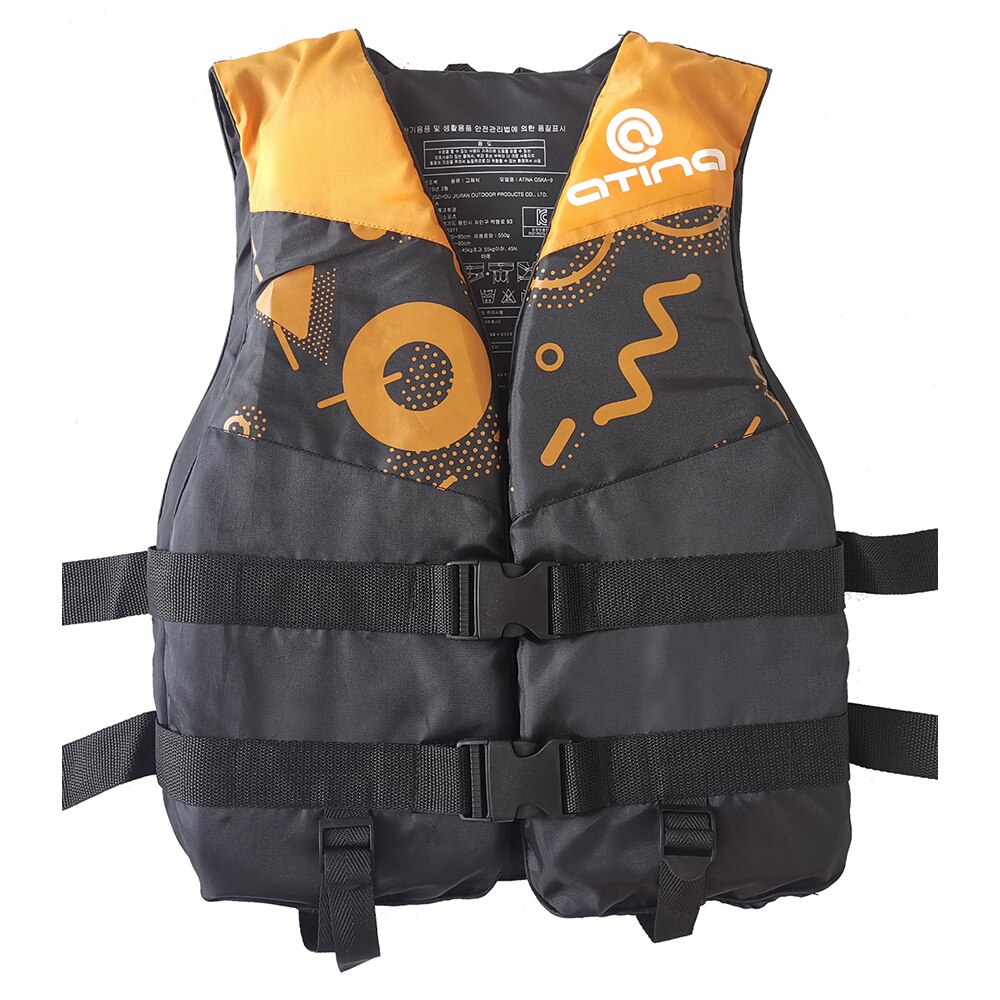 Adulto donna uomo nuoto giubbotto di salvataggio sport acquatici giubbotto di galleggiamento costume da bagno per canottaggio surf Kayak alla deriva sci 35-55KG: Orange