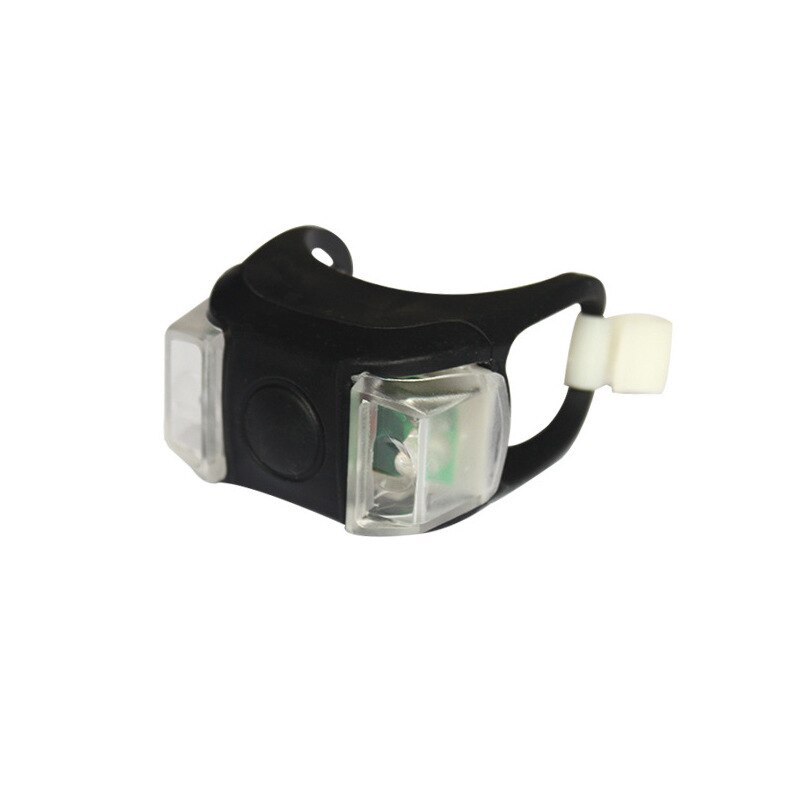 Fahrrad Licht Wasserdichte Silikon LED Kopf Vorder Hinten Licht Fahrrad Rad Lichter Scheinwerfer Lampe mit Batterie Fahrrad Zubehör: B - Schwarz