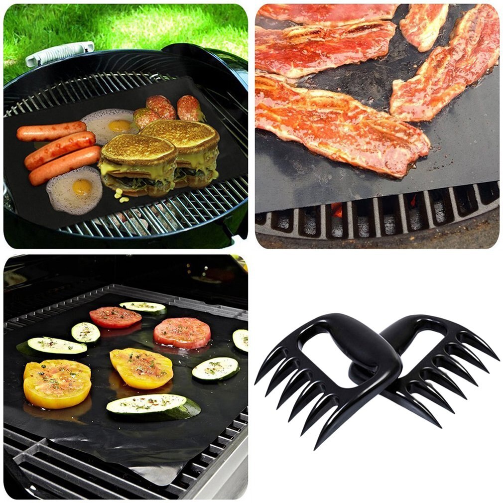 Food Grade Bear Claw Meat Shredder Barbecue Fork Portable Meat Separator Sharp High Temperature Meat Shredder