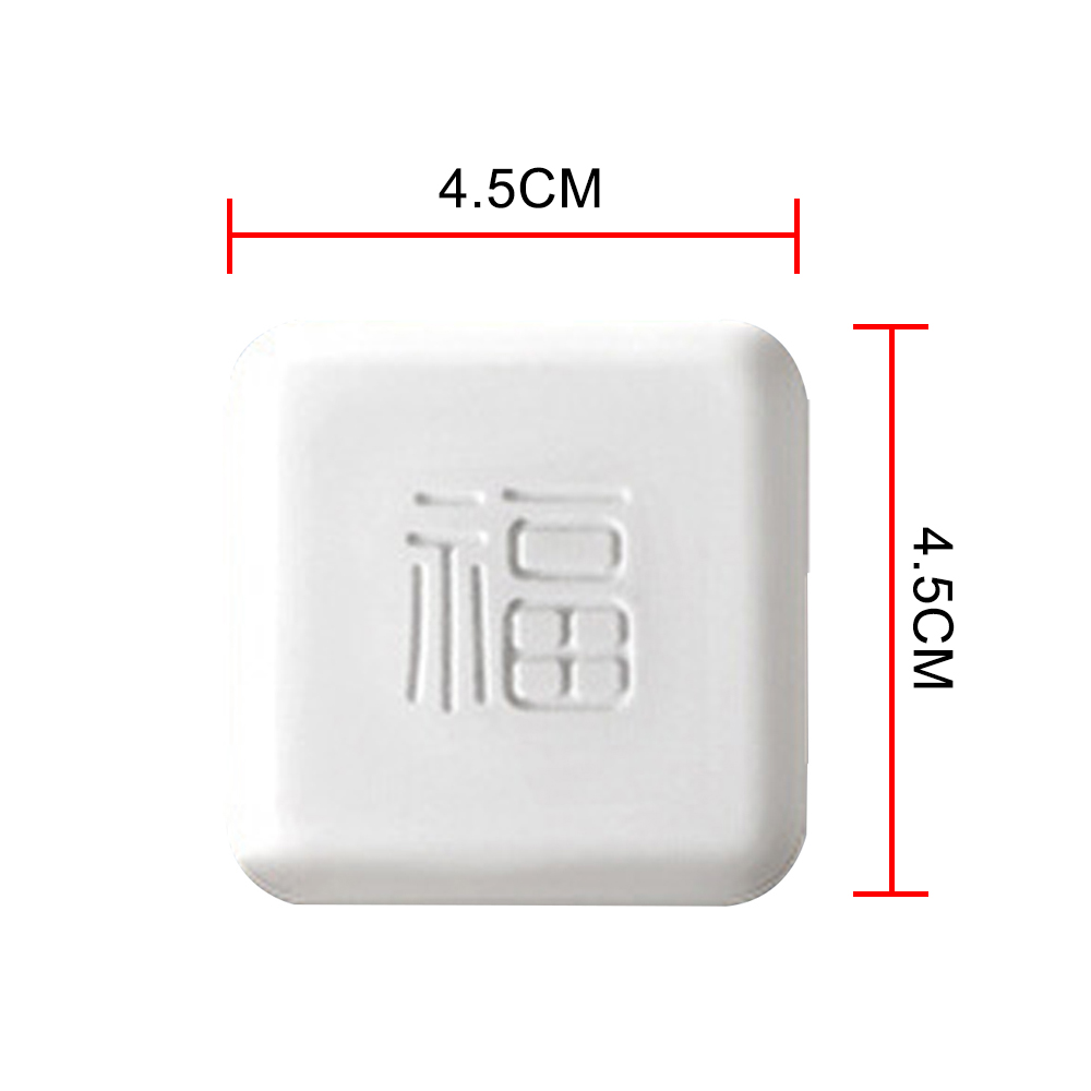 Silicone Door Handle Bumpers Self Adhesive Deurstopper Protection Porte Pad Shock Mute Blessing Square Wall Protector Pad: White