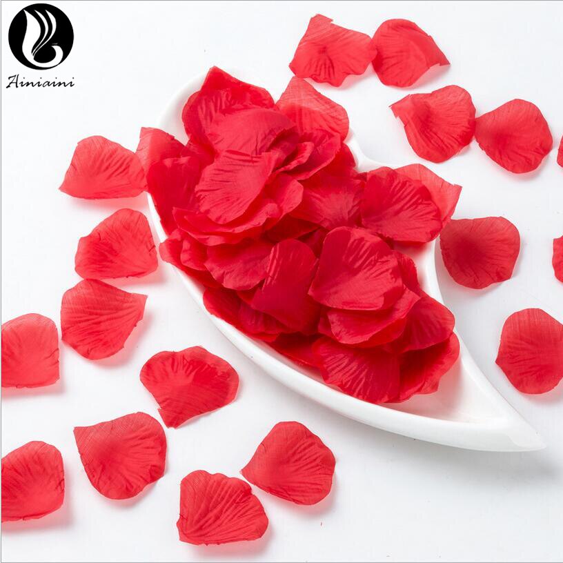 100Pcs/Pack 5*5cm Artificial Flowers Red Rose Flower Party Decoration Carpet Weddings Petals Petalos De Rosa De Boda BV268