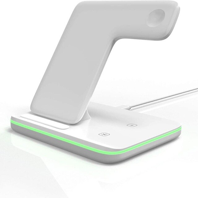 Kabellose ladestation für iphone 13, 12, 3 in 11 xs ,  x 8, apple watch  se 6, 5, 4, 3 und 1 qi pro 15w mit schnellladefunktion: Typ 01 weiß