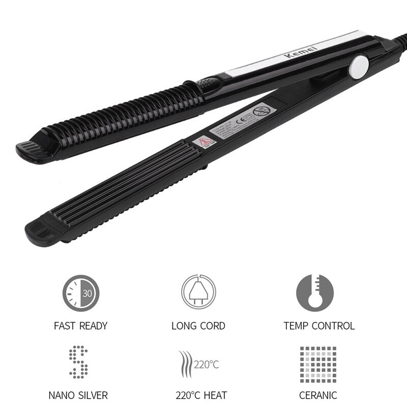 Electronic Hair Straightener Crimper Corn Plate Straightening Corrugated Iron Small Waves Hair Curler Styling Tool Accessory P46