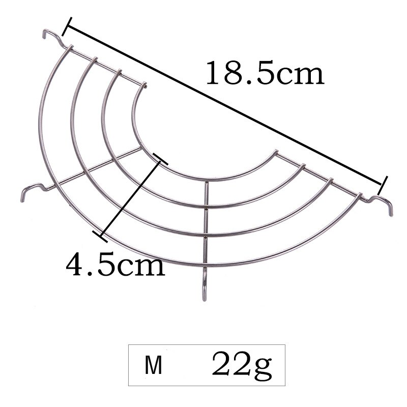 Vacclo 1 pc Semi-circular Oil Drain Rack Kitchen Frying Pan French Fries Fried Chicken Leg Meatballs Cooking Oil Filter Holder: M