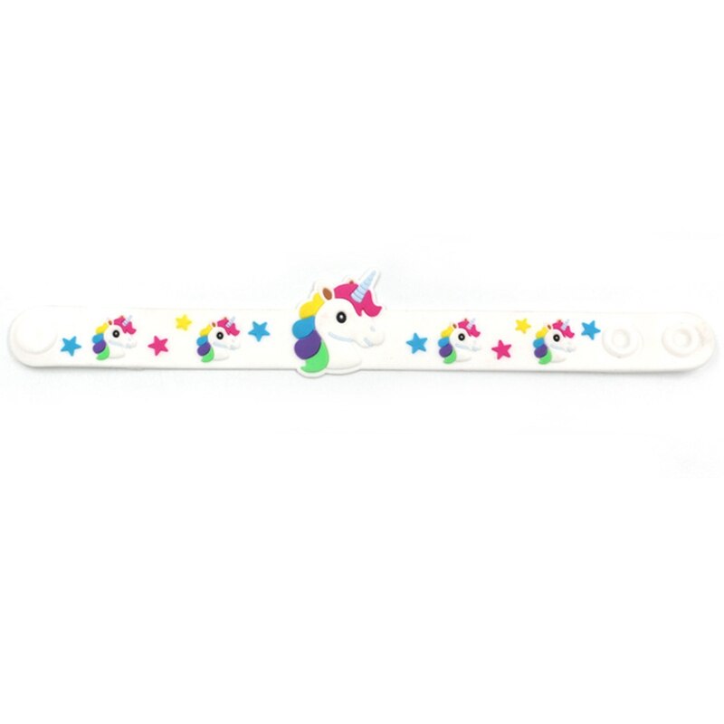 Kid Kinderen Meisje Jongen Ster Afdrukken Kleurrijke Eenhoorn Polsband Flexibele Wrap Slap Armband Dier Enfant Bangle: WT