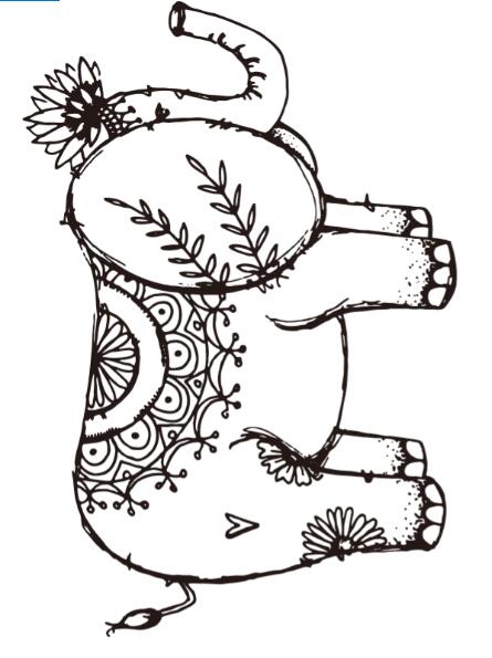 Elefant genomskinlig klar silikonstämpel/sigill för gör-det-själv scrapbooking/fotoalbum dekorativ klar stämpel  m206