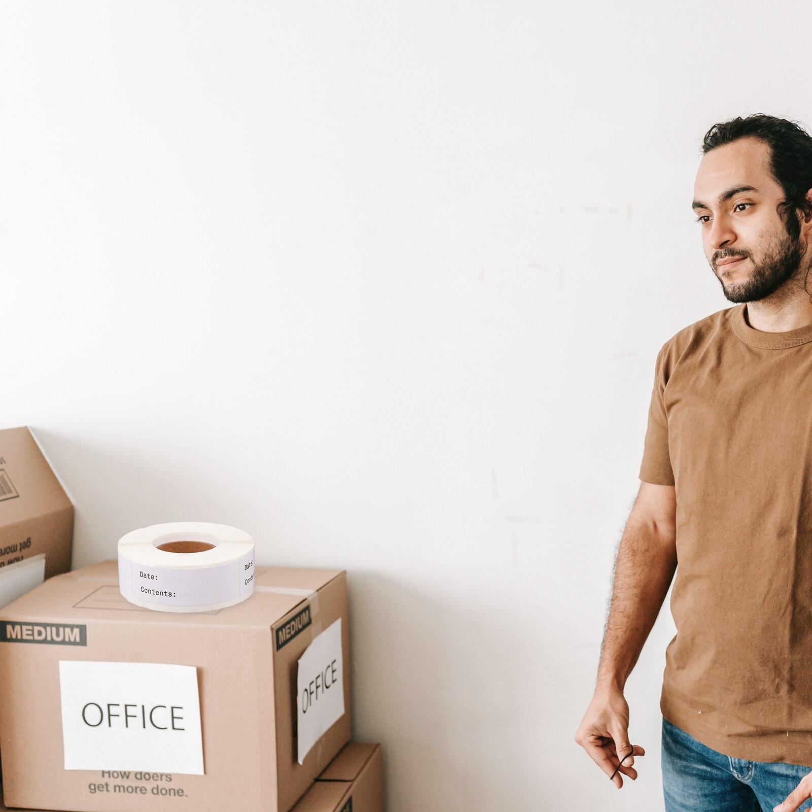 1 Roll of Category Stickers Date Contents Noting Stickers Food Classified Labels