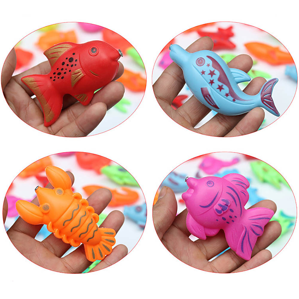 Magnetic Floating Fish 1pc Plastic Fishing Toy Funny For Kid 6-9 CM Train Baby Hands and Eyes Coordination Ability