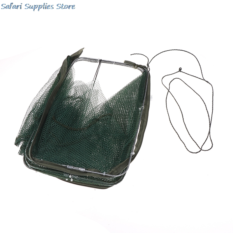 Filet de pêche hexagonal pliable 6 trous, Portable, réseau de coulée, piège à poissons, crevettes, Cages, filets en maille