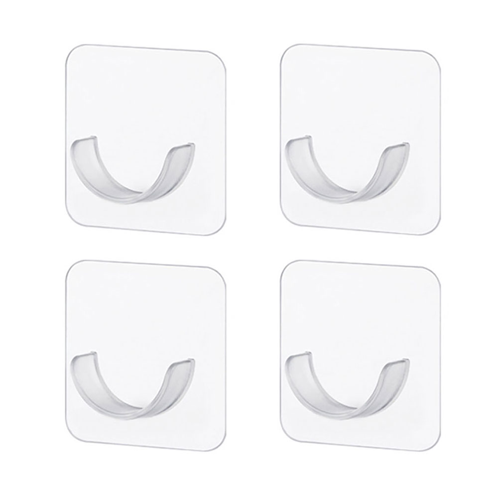 Silicone World 4 pièces support de tringle à rideau supports crochets auto-adhésif support de tringle à vêtements support de Rail toilette accessoires de salle de bains: Default Title