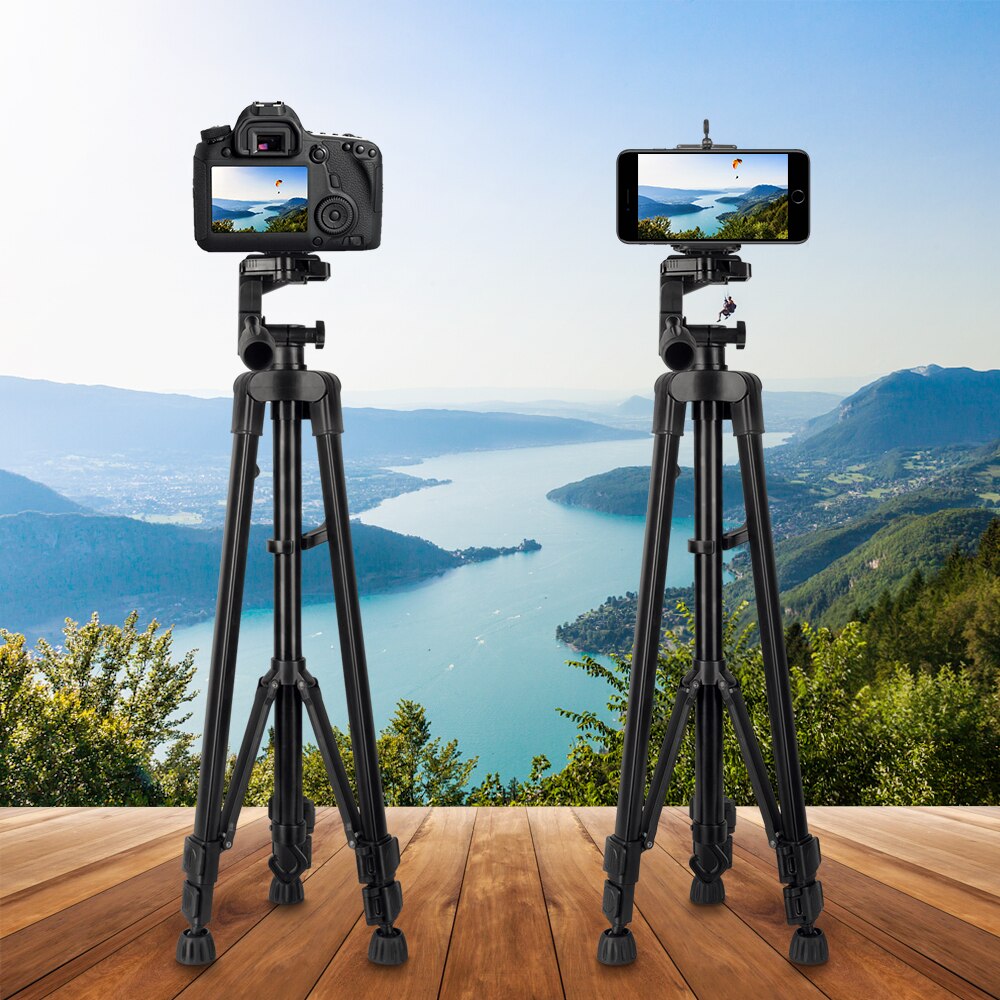 Universal Camera stand 50-140 cm Tripod for Phone Canon DSLR Camcorder Outdoors photography Stands Aluminum Travel Tripode Para