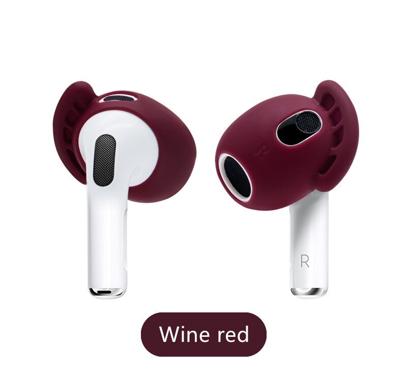 )för airpods 3 öronskydd öronkrokar antislip vingar öronskydd greppspetsar hörlurstillbehör för apple airpods 3rd generation: Vin, röd