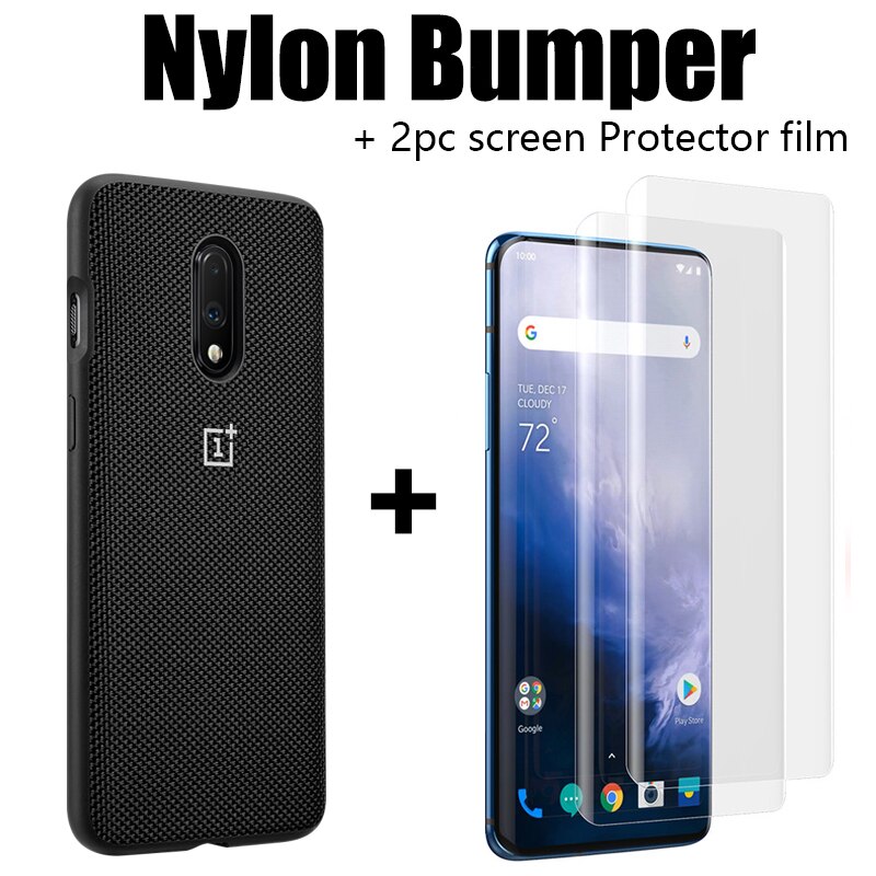 Officiellt original oneplus 8 pro fodral nylon stötfångare fodral sandsten bumper karbon bumper fodral genomskinligt stötfångare fodral för oneplus 8 8 pro: För en plus 8 / Nylon stötfångare