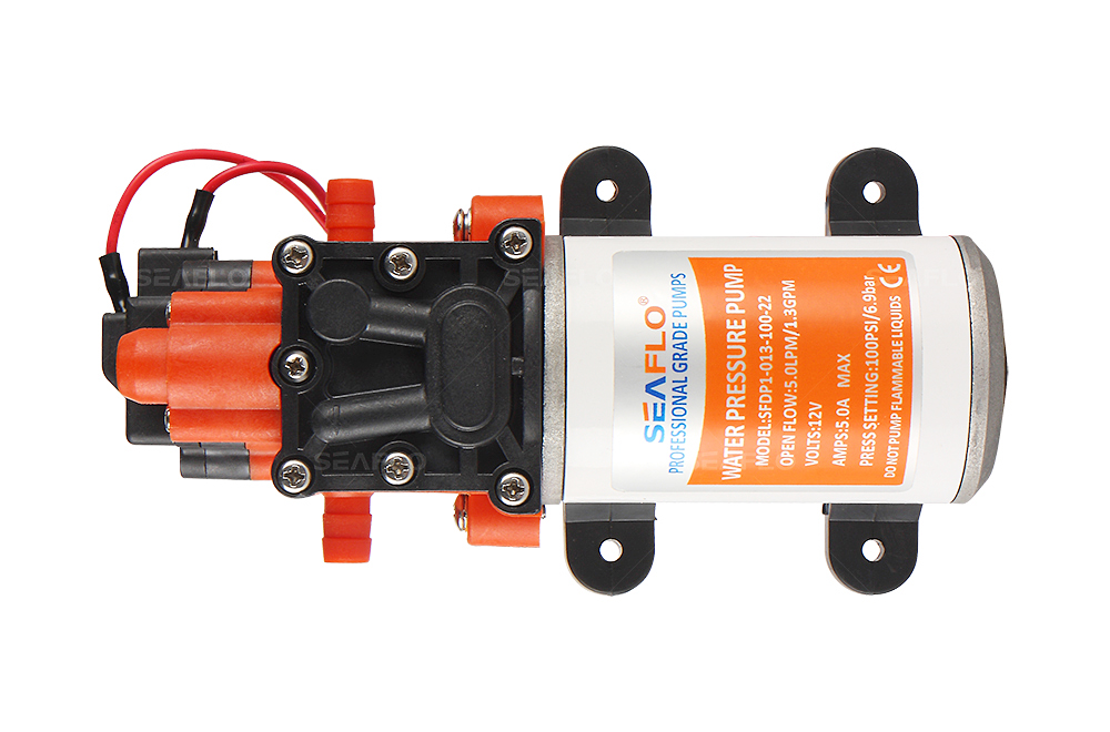 SEAFLO Membraanpomp 12 v 1.3GPM 5.0LPM 100PSI 6.9BAR Solar Water Pomp Fontein Elektrische Pomp Marine RV Boot