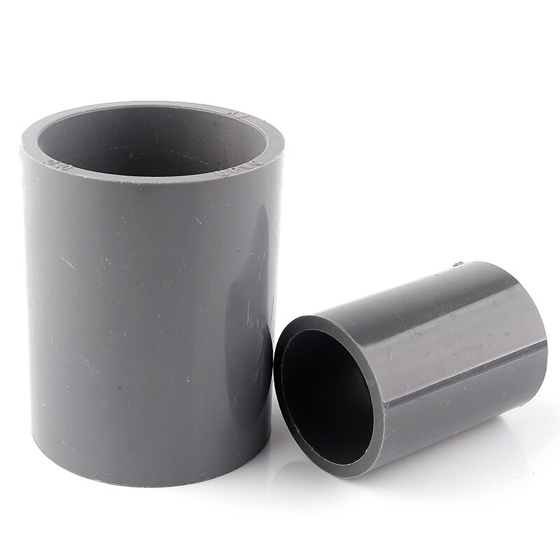 5~50pcs ID 20~50mm Mounting Hydroponics PVC Pipe Straight Equal Connector Plastic Pipe Straight Connector Plastic Joint Fittings