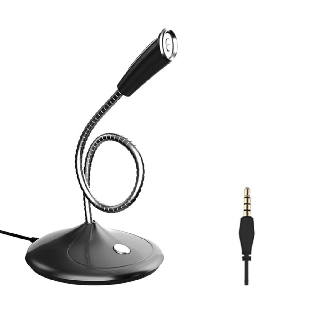 3.5mm/USB Adjustable Desktop Microphone Studio Recording Mic for PC Computer USB Microphone микрофон: Black