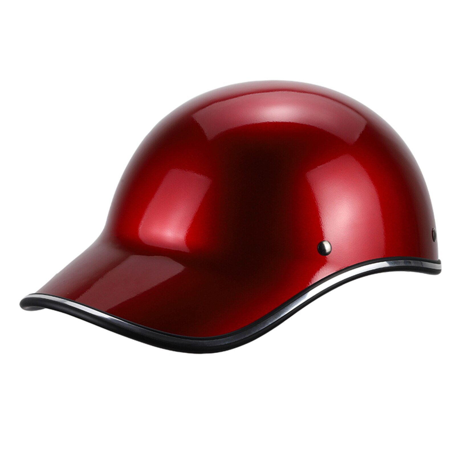 Motorcykel hjelm cykel cykel baseball cap hjelm halvhjelm cykelhjelm til mænd kvinder voksne cykeludstyr: Rød