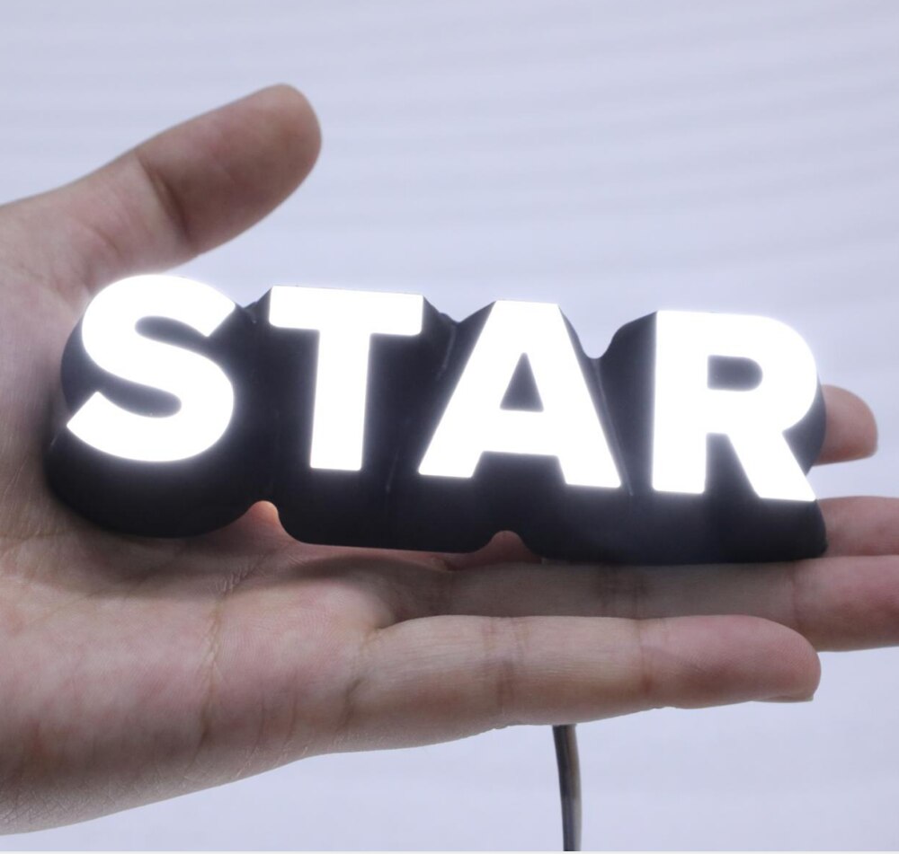 Premium front lit acrylic light letter mini 3d LED signage with bevel edge for shop decoration
